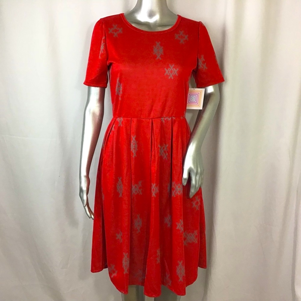 LuLaRoe Jacquard Amelia Dress M